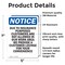 Signmission Due To Insurance Purposes Customers, 5 in W x Rectangle, Vinyl Decal OS-2PACK-NS-D-57-V-11592 - alternate 4